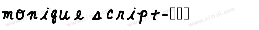 monique script字体转换